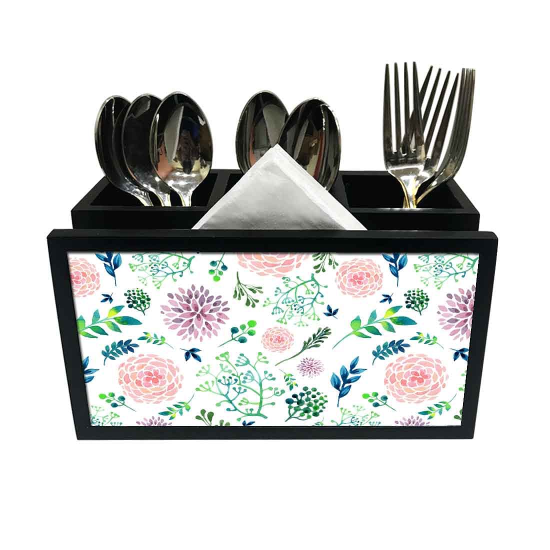 Cutlery Tissue Holder Napkin Stand -  Flower Nutcase