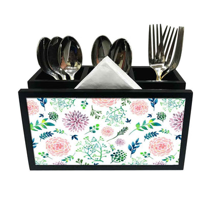 Cutlery Tissue Holder Napkin Stand -  Flower Nutcase