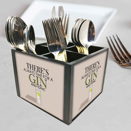 Cutlery Holder Stand Silverware Caddy Organizer for Spoons & Forks - Gin And Tonic