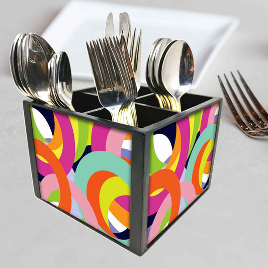 Kitchen Silverware Cutlery Holder - Colorful Rings