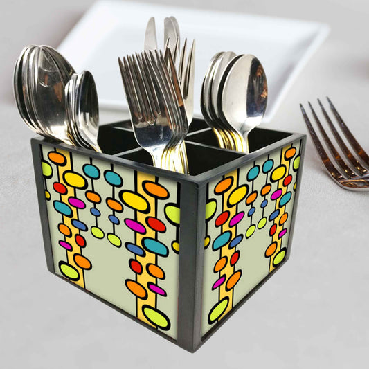 Wonder Cutlery Holder Stand Silverware Caddy Organizer for Spoons, Forks & Knives-Made of Pinewood