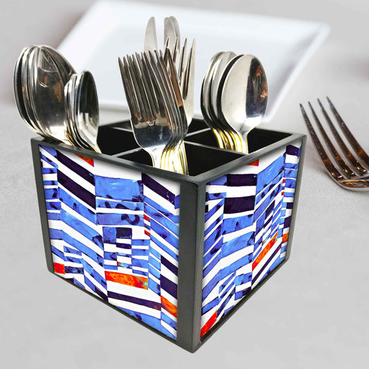 Mix Match Cutlery Holder Stand Silverware Caddy Organizer for Spoons, Forks & Knives-Made of Pinewood