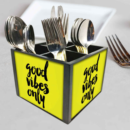 Amazing Wooden Cutlery Holder for Kitchen Organizer - Good Vibes