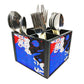 Splatter Cutlery Holder Stand Silverware Caddy Organizer for Spoons, Forks & Knives-Made of Pinewood Nutcase