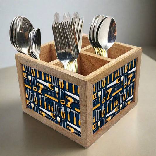 Natural Wooden Cutlery Holder -  Toolkit Nutcase