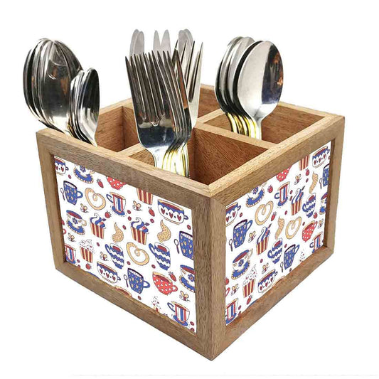 Natural Wooden Cutlery Holder -  Cup Nutcase