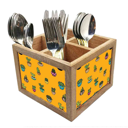 Natural Wooden Cutlery Holder -  Baby Plants Nutcase