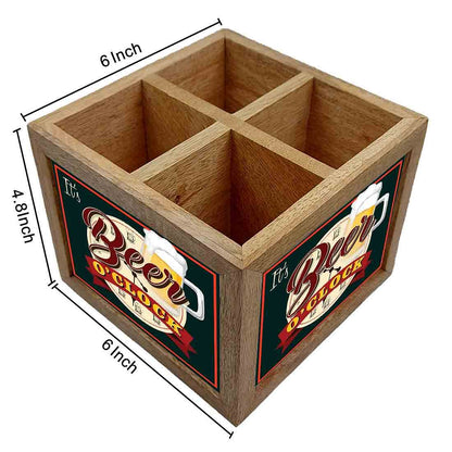 Spoon Stand Holder Cutlery Organizer for Spoons & Forks - It's Beer O'clock Nutcase