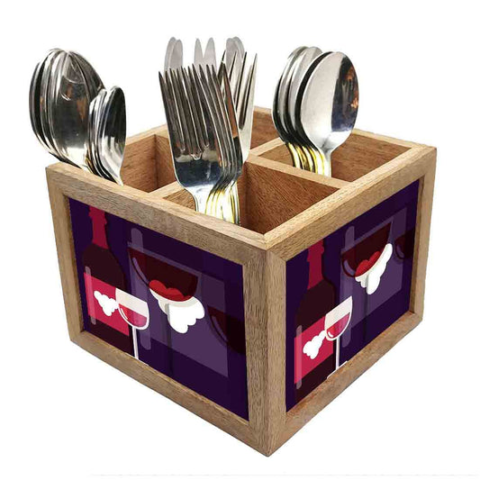 Cutlery Spoon Holder for Dining Table Organizer Forks & Knives - Wine Bottles Nutcase