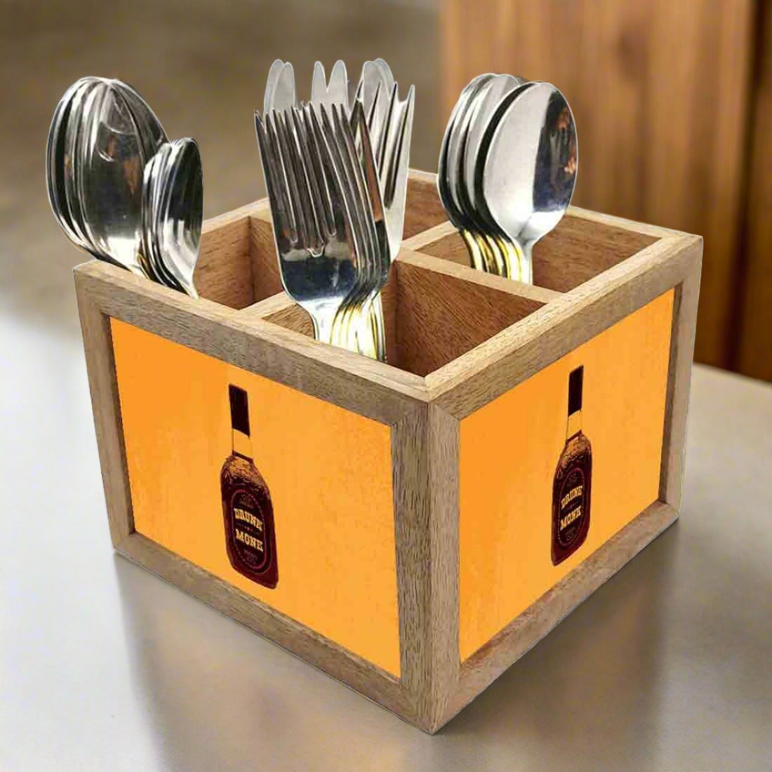 Wooden Spoon Holder Stand Cutlery for Kitchen Organizer -  Drunk Monk Nutcase