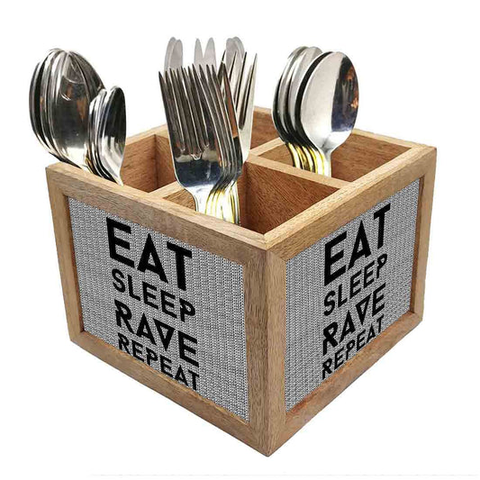 Natural Wooden Napkin and Cutlery Holder for Dining Table -  Eat Sleep Nutcase