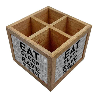 Natural Wooden Napkin and Cutlery Holder for Dining Table -  Eat Sleep Nutcase