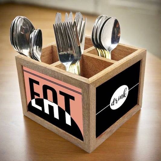 Kitchen Cutlery Holder for Spoons Forks & Knives Organizer -  Eat Drink Nutcase