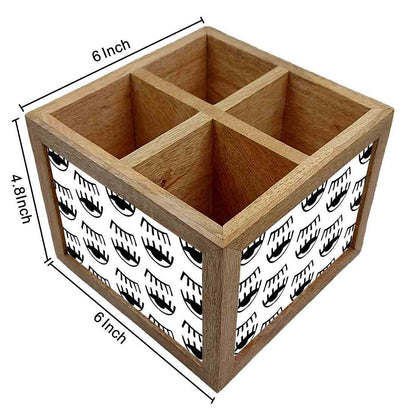 Natural Wooden Cutlery Holder Spoon Rack for Kitchen -  Eyes Nutcase