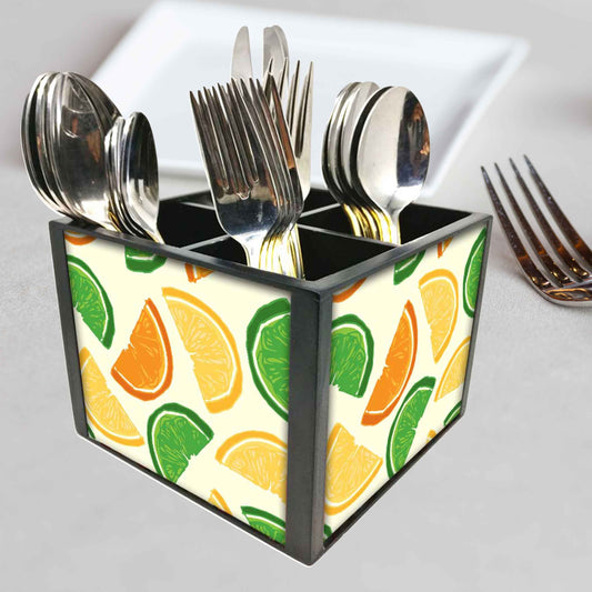 Sweet Limes Cutlery Holder Stand Silverware Caddy Organizer for Spoons, Forks & Knives-Made of Pinewood