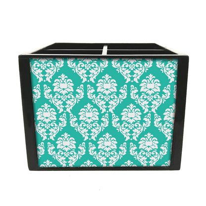 Mint & White Damask Cutlery Holder Stand Silverware Caddy Organizer for Spoons, Forks & Knives-Made of Pinewood Nutcase