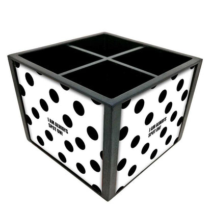 New Fork&Knife Cutlery Holder - Black Dots Nutcase