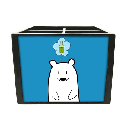 Silverware Cutlery Stand Organizer - Cute Funny Bear Nutcase