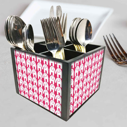 Silverware Cutlery Holder Organizer - Baby Elephants