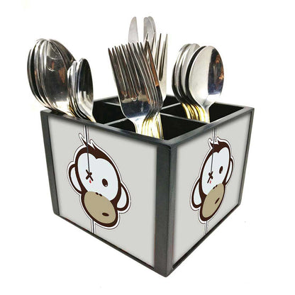 Dining-Table Spoon&Fork Holder - Crying Monkey Nutcase