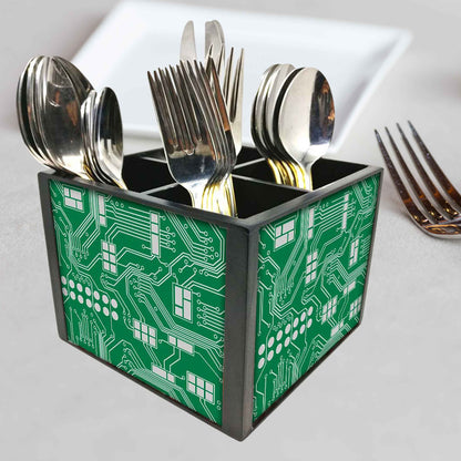 Cutlery Holder for Dining-table - Circuit Board Green Color