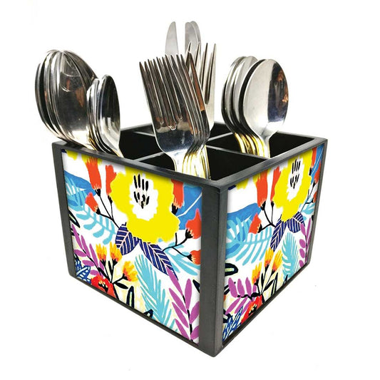 Classy Kitchen Cutlery Holder -  Floral Nutcase