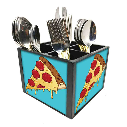 Kitchen Cutlery Holder for Dining Table Organizer Spoons - Pizza Nutcase