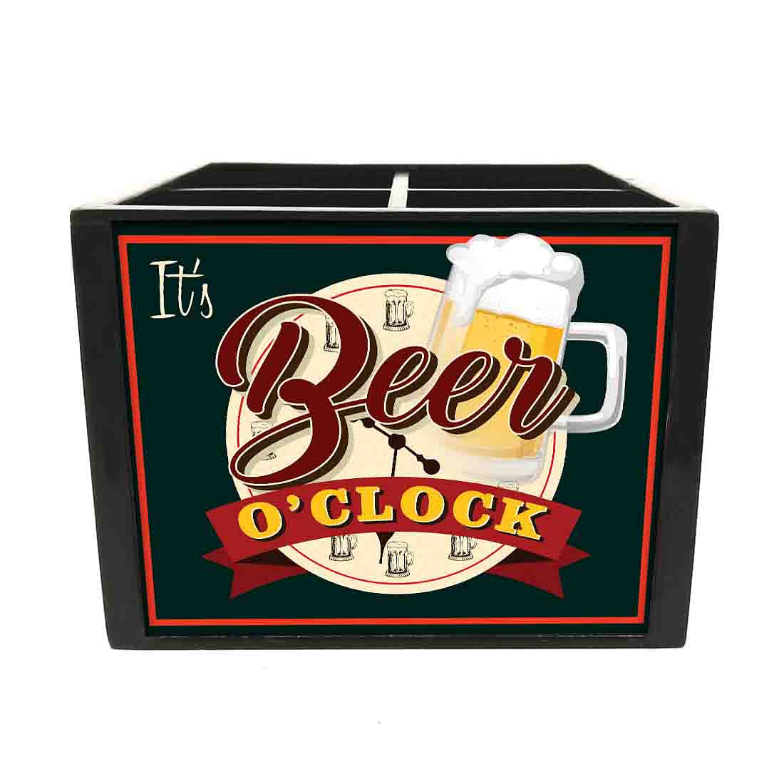 Cutlery Holder Silverware Caddy Organizer for Spoon Stand - It's Beer O'Clock Nutcase