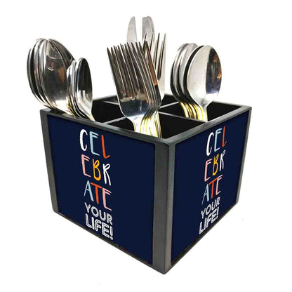 Kitchen Cutlery Holder Stand - Celebrate Your Life Nutcase