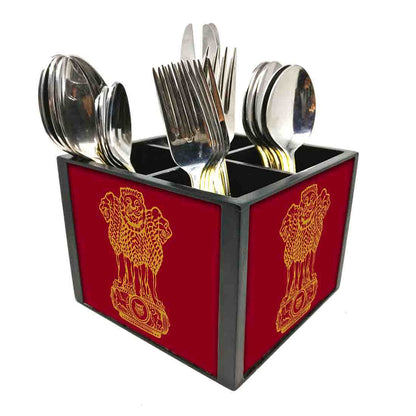 Indian Style RedCutlery Holder Stand Silverware Caddy Organizer Nutcase