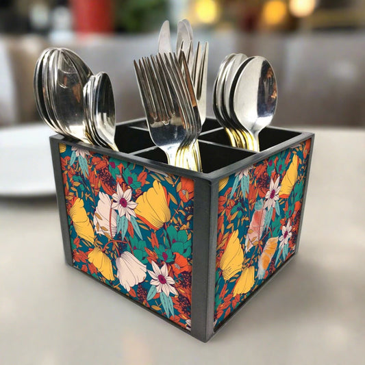 Cutlery Stand Spoon Holder Organizer for Dining Table - Flower Nutcase