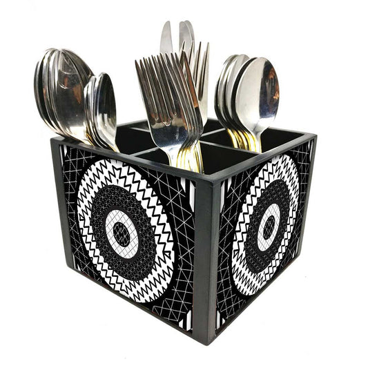 Cutlery Holder for Dining-table - Circle Black Nutcase