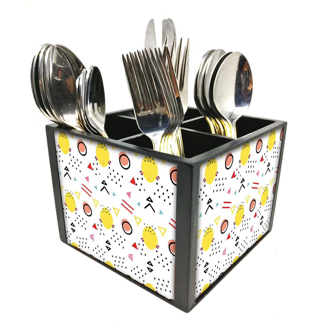 Designer Wooden Cutlery Holder - Cute Mix Nutcase