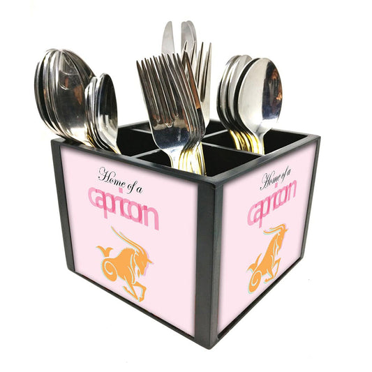 Designer Black Cutlery Holder - Capricorn Nutcase