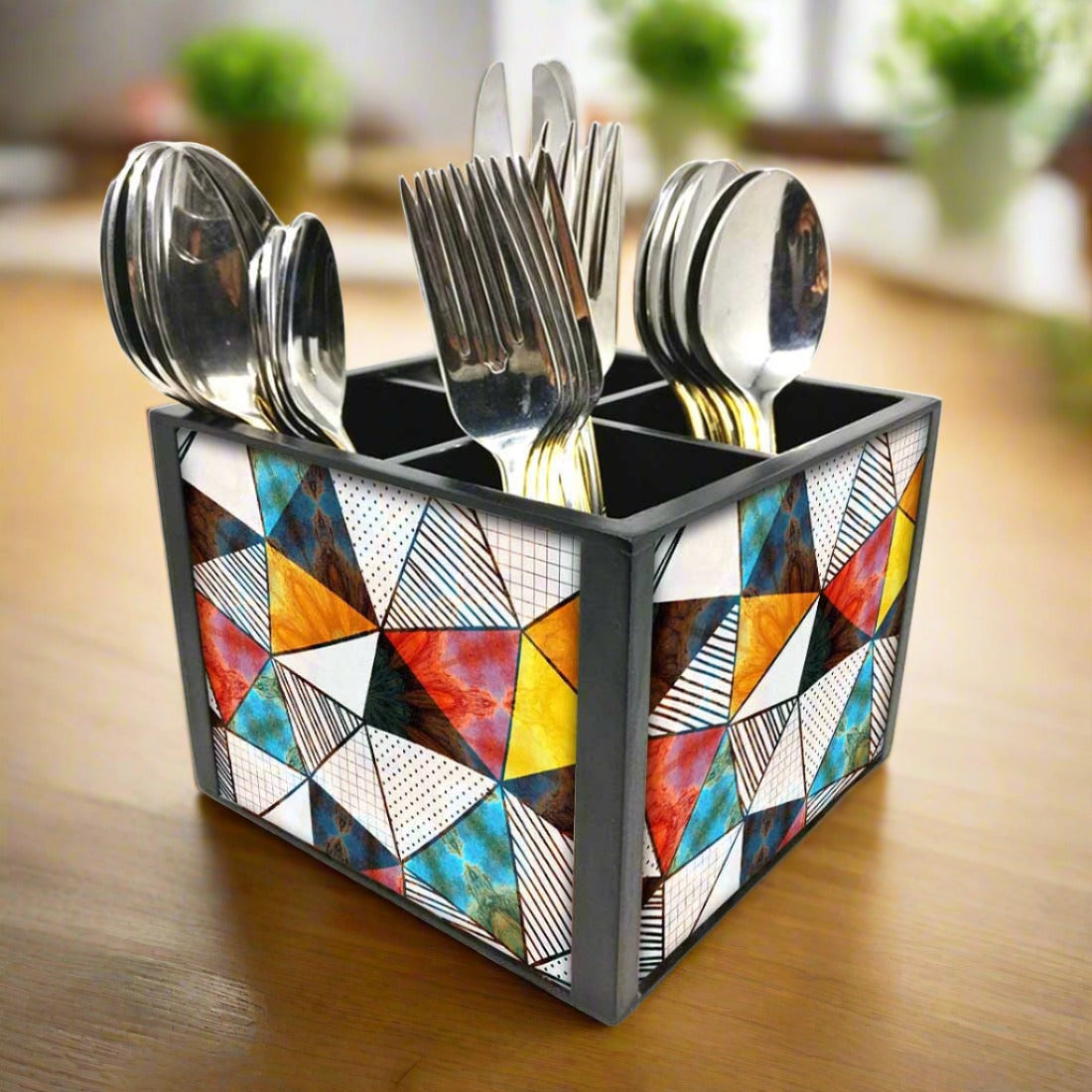 Latest Fork Knife&Spoon Holder - Colorful Diamonds Nutcase