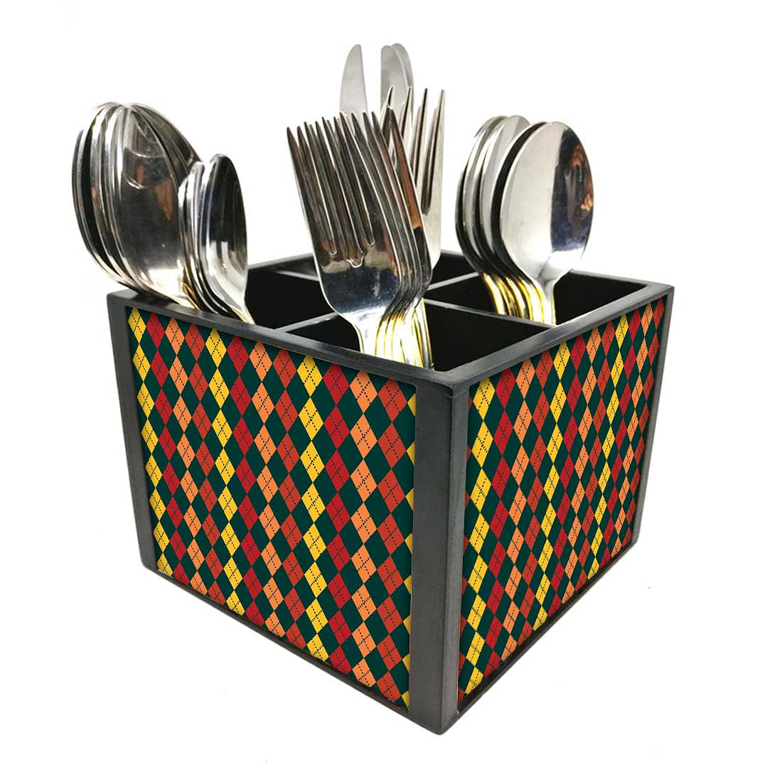 Small DiamondsCutlery Holder Stand Silverware Caddy Organizer Nutcase