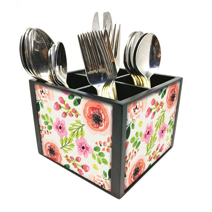 Silverware Cutlery Holder Organizer - Baby Flower Nutcase