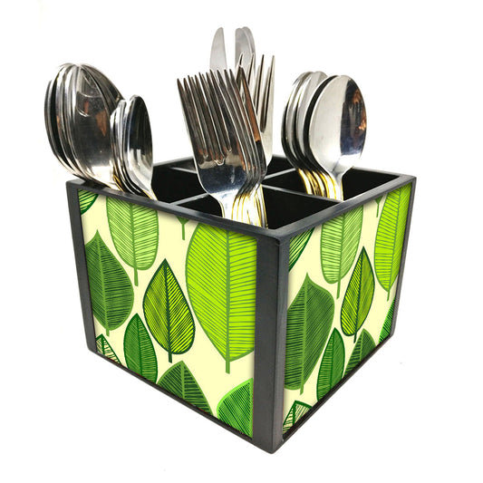 Kitchen Spoon Holder Cutlery Stand for Dining Table - Leaves Nutcase