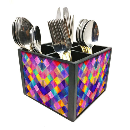 New Fork Knife&Spoon Holder- Colorful Checkbox Nutcase