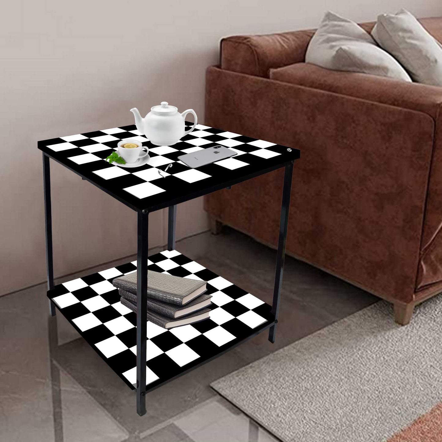 Designer Side Table for Living Room Storage - CHESS Nutcase