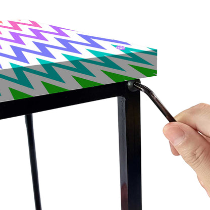 Modern Side Tables for Bedroom with Storage - Colorful pattern Nutcase