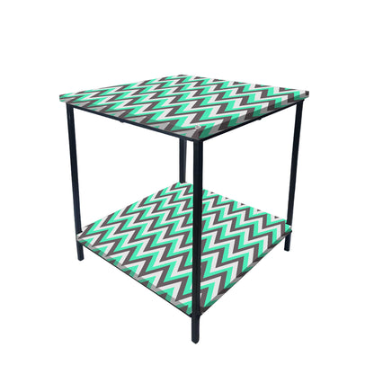 Modern Side Tables for Bedroom with Storage - Colorful pattern Nutcase