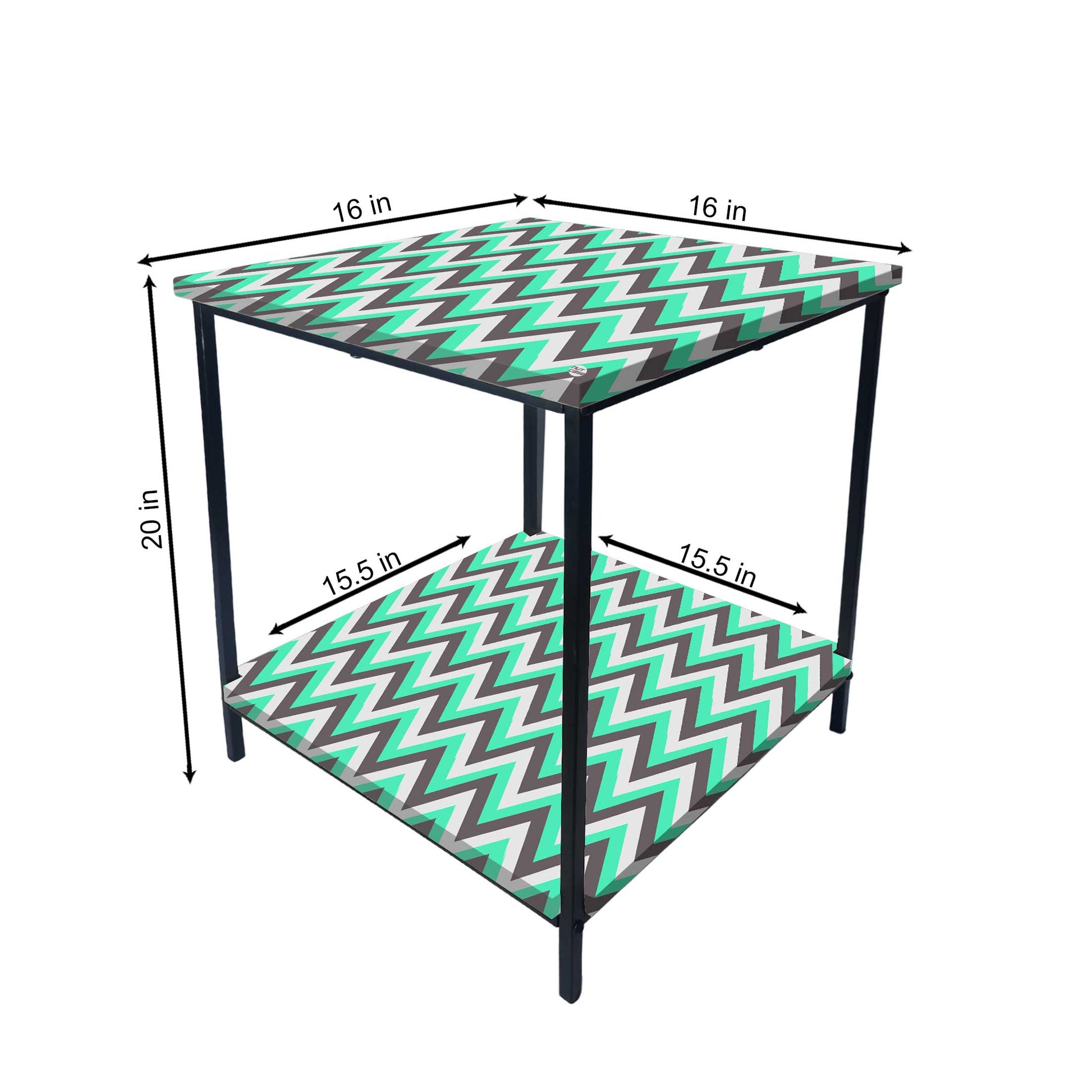 Modern Side Tables for Bedroom with Storage - Colorful pattern Nutcase