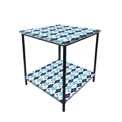 Modern Side Tables for Bedroom with Storage - Colorful pattern Nutcase