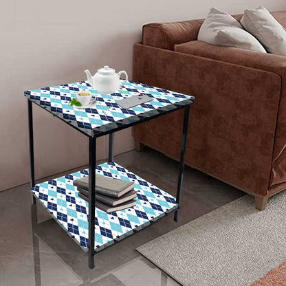 Modern Side Tables for Bedroom with Storage - Colorful pattern Nutcase