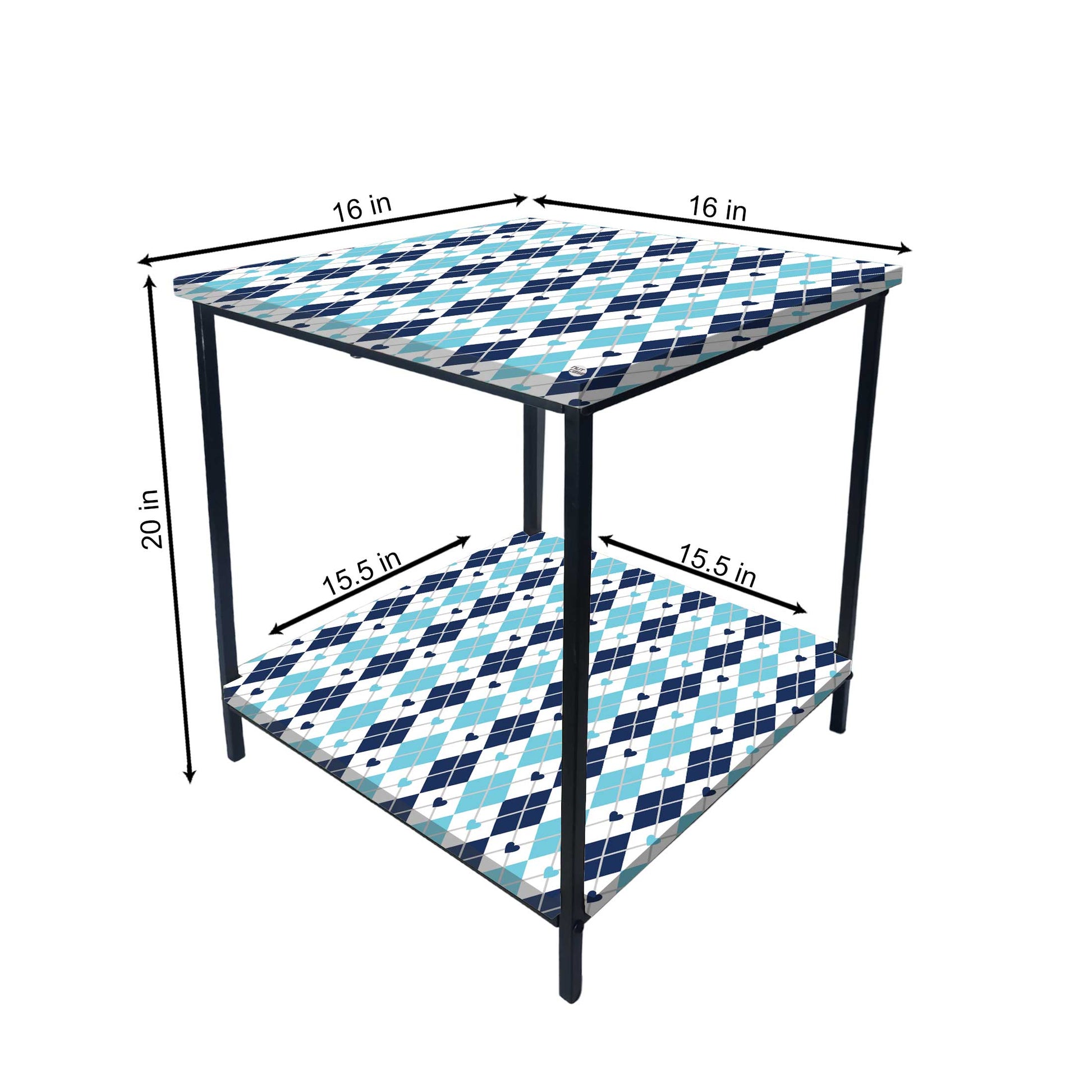 Modern Side Tables for Bedroom with Storage - Colorful pattern Nutcase