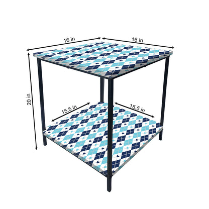 Modern Side Tables for Bedroom with Storage - Colorful pattern Nutcase