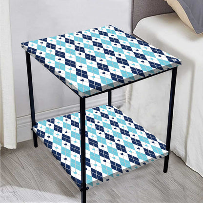 Modern Side Tables for Bedroom with Storage - Colorful pattern Nutcase