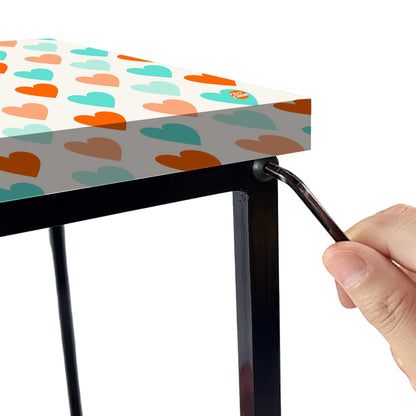 Living Room Bedside Table with Storage Rack - Colorful pattern Nutcase