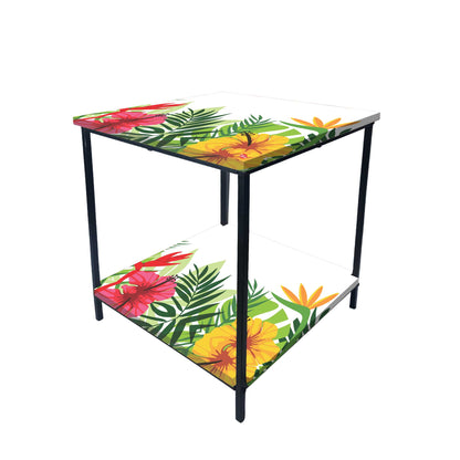 Small Table for Bedroom Side Table for Corner Rack - Floral Nutcase